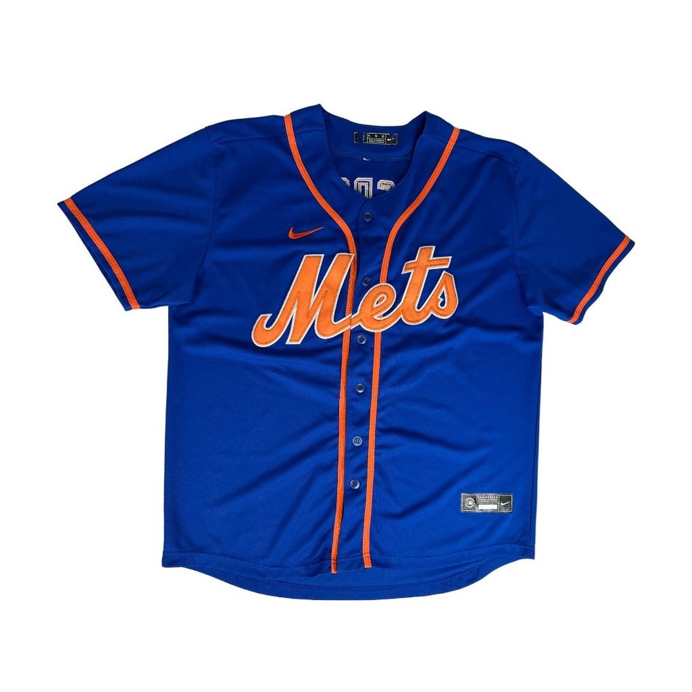 New York NY METS Jacob deGROM 48 Jersey Blue Orange Nike Mens XL
